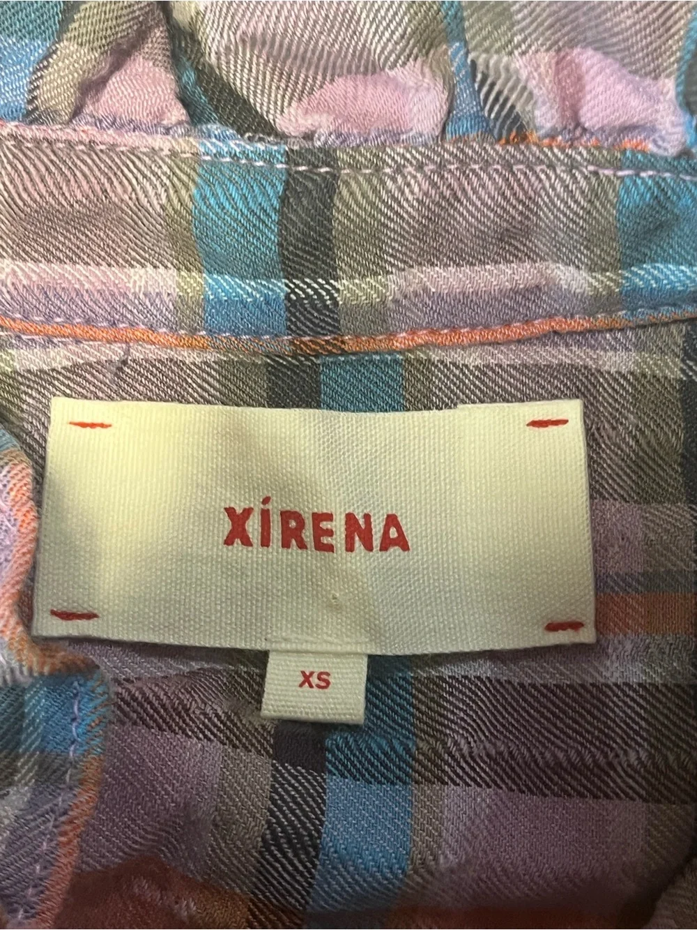 XIRENA | Purple‎ Plaid women's Nicholson shirt XS